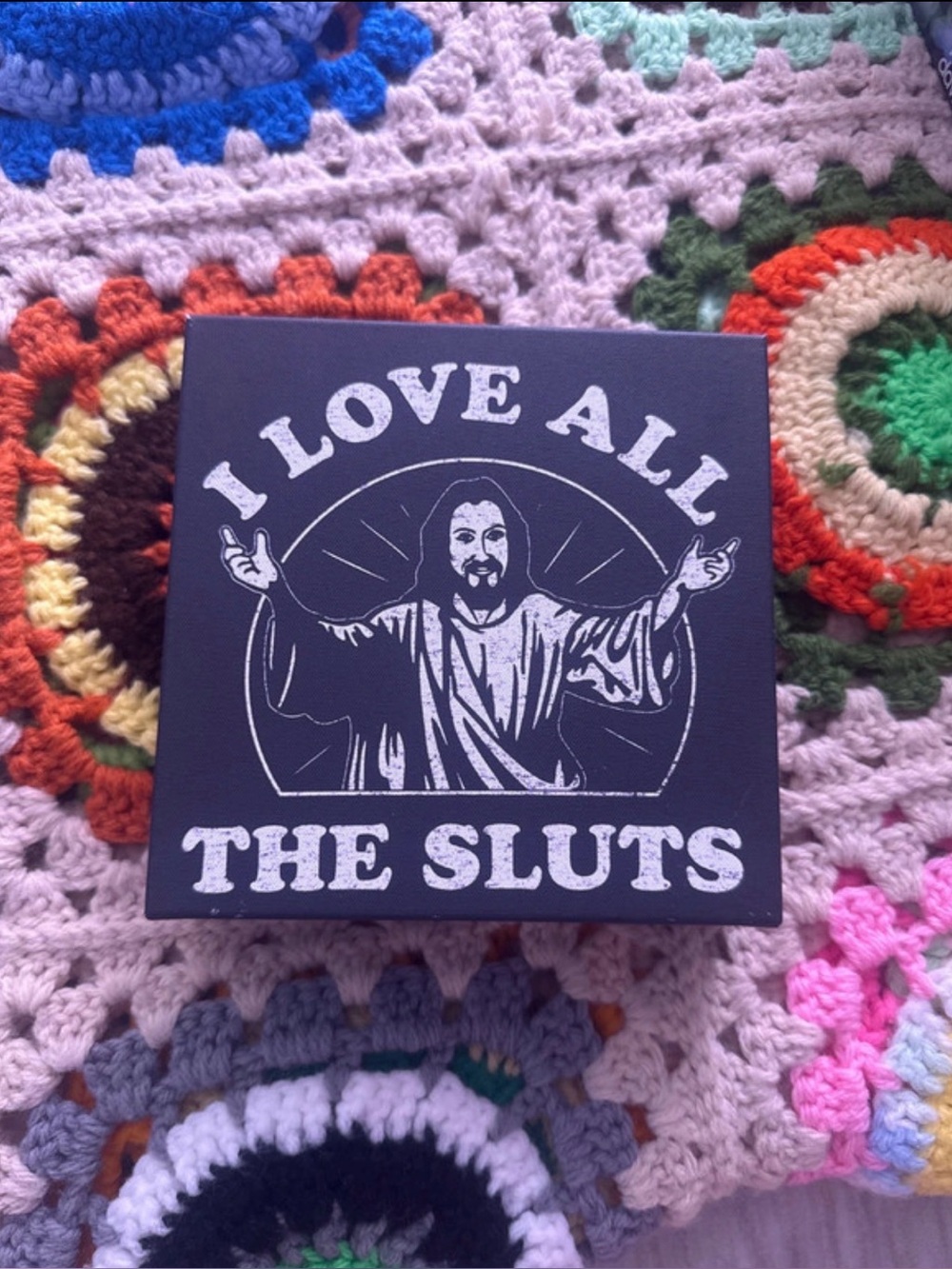 I Love All The Sluts Decorative Wall Plaque - Black
